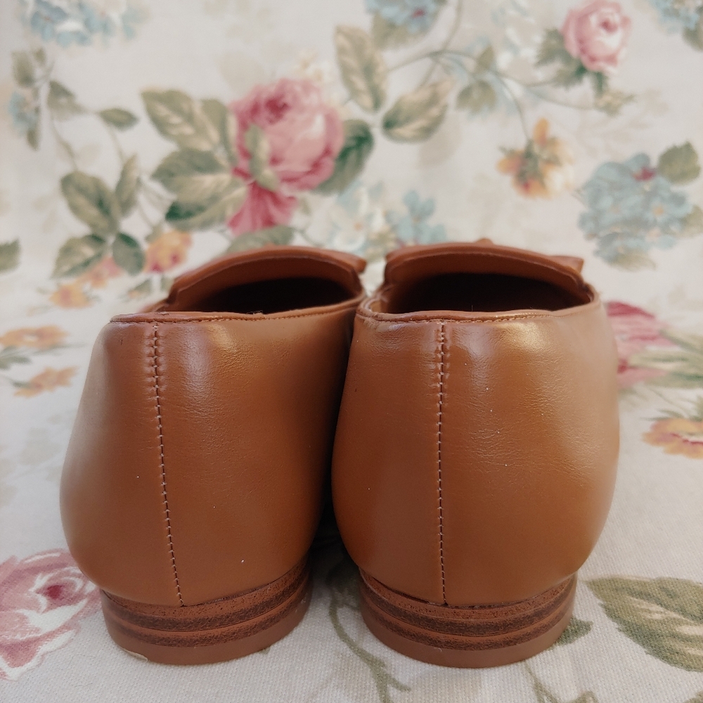 J. Crew Factory Women's Tan Loafers With Bow Detail Size 8.5 - Picture 8 of 16